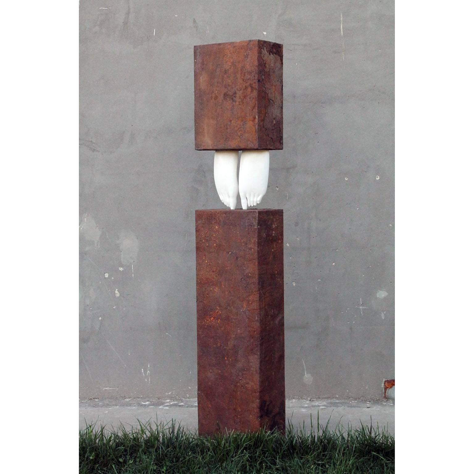 Moderne Sculpture contemporaine, TOTEM «wn to Earth » (Down to Earth), 2015 en vente