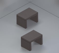 Contemporary Seating or Coffee Table Gaby Black California by Chapel Petrassi
