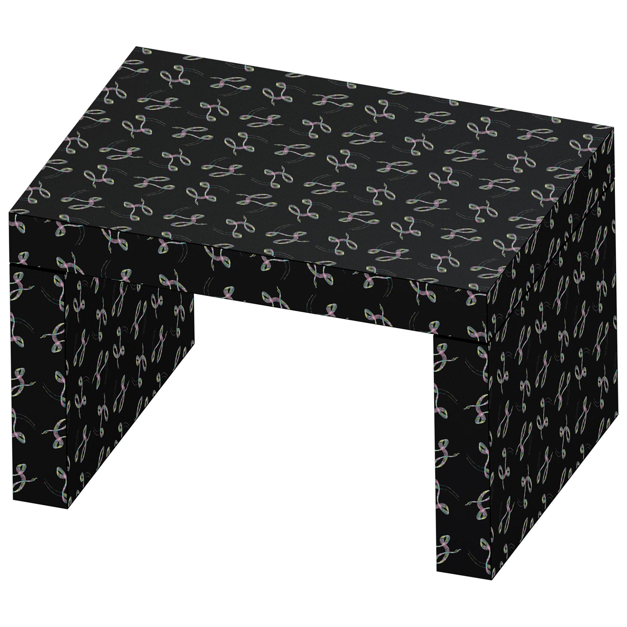 Contemporary Seating/Coffee Table Gaby Black Elle by Chapel Petrassi For Sale