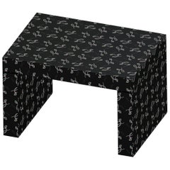 Contemporary Seating/Coffee Table Gaby Black Elle by Chapel Petrassi