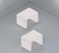 Contemporary Seating/Coffee Table Gaby White California by Chapel Petrassi