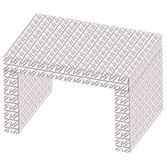 Contemporary Seating/Coffee Table Gaby White California by Chapel Petrassi