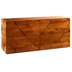 Contemporary Sedici Sideboard in Hand-Crafted Solid Wood 