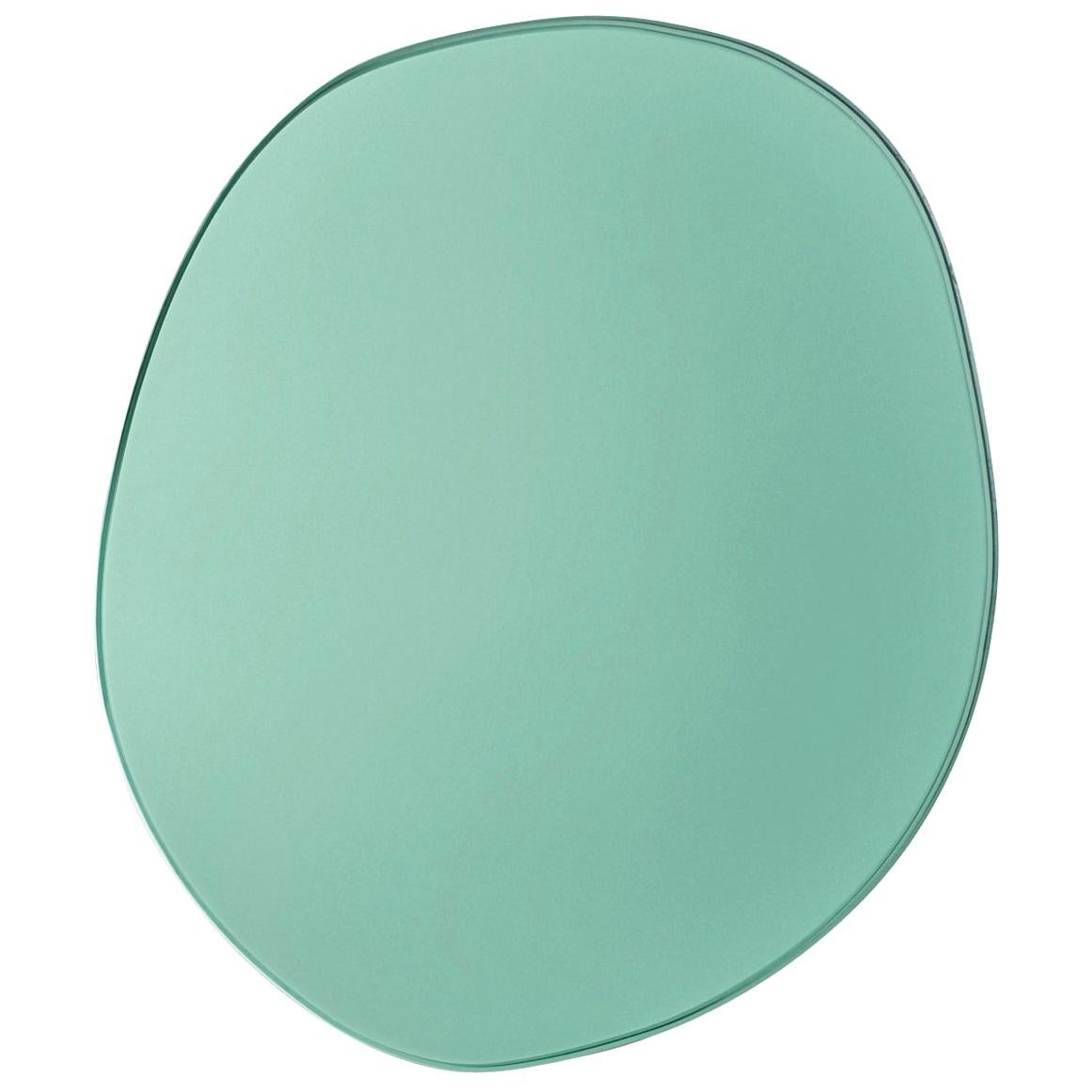 Contemporary Seeing Glass Off Round Mirror by Sabine Marcelis, Thin 850, Green