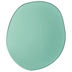 Contemporary Seeing Glass Off Round Mirror by Sabine Marcelis, Thin 850, Green