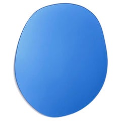 Contemporary Seeing Glass Off Round Wall Mirror, 450, Blau, von Sabine Marcelis