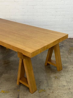 Contemporary seesaw table in Solid Oak