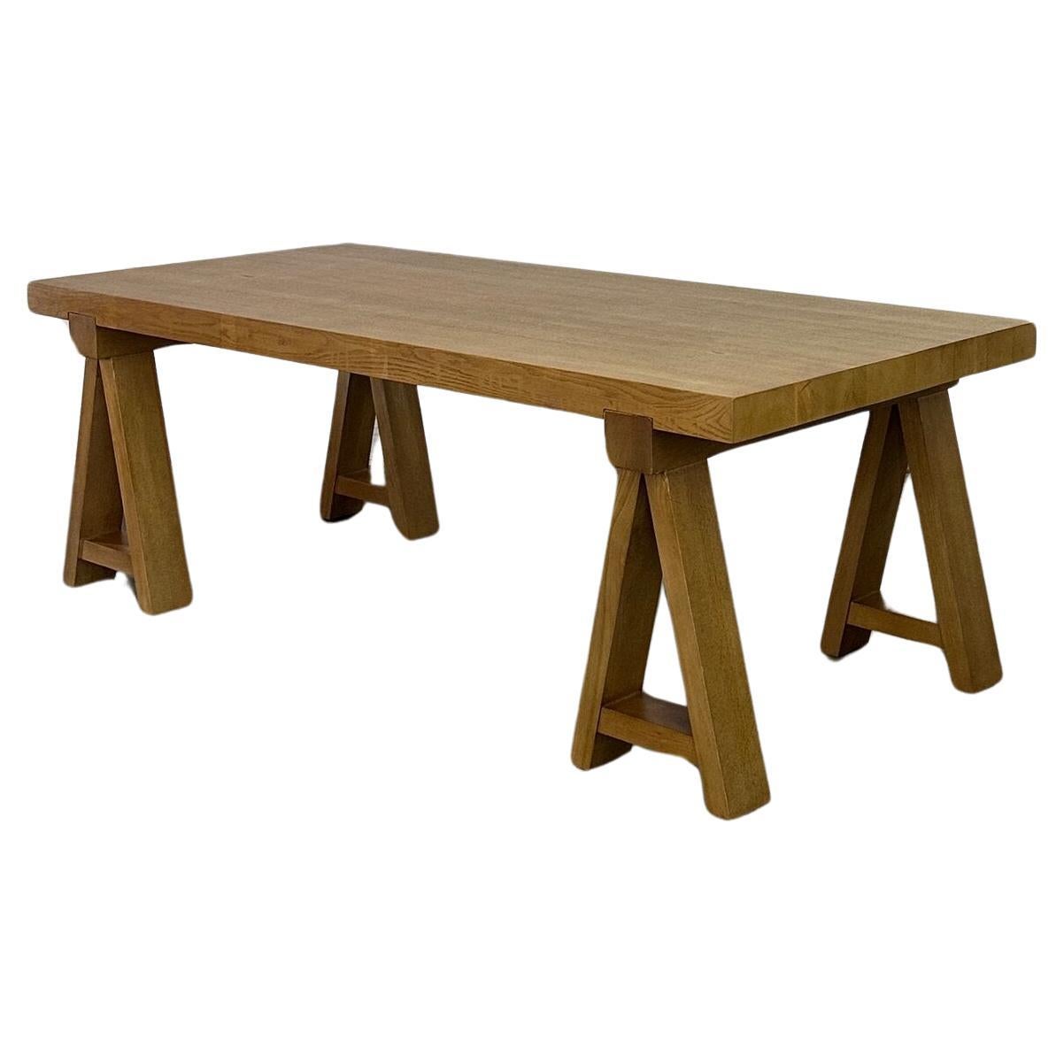 Contemporary seesaw table in Solid Oak