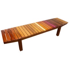 Banc contemporain à lattes Serginho IV de DJ Papagaio, Brésil, 2012