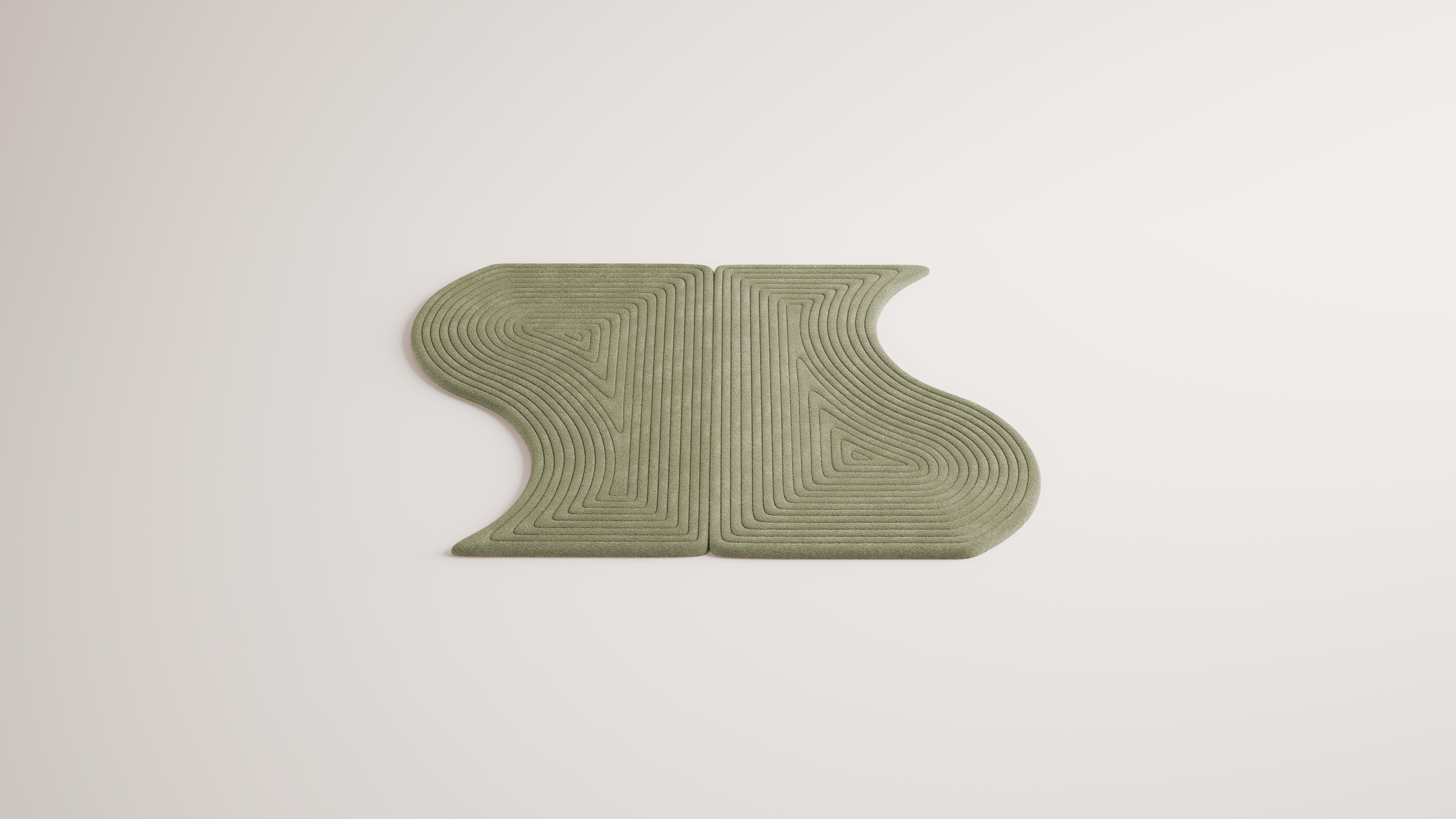 Niwa ist eine Kollektion von minimalistischen und organischen Modulteppichen. Jedes Modul kann auf endlose Weise mit anderen kombiniert werden, um anpassbare Konfigurationen zu erstellen. 

Diese Collection ist eine Darstellung des Sandelements in