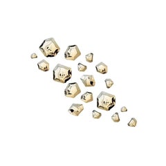 Set contemporaneo di 18 specchi 'Kamyki' di Zieta, oro