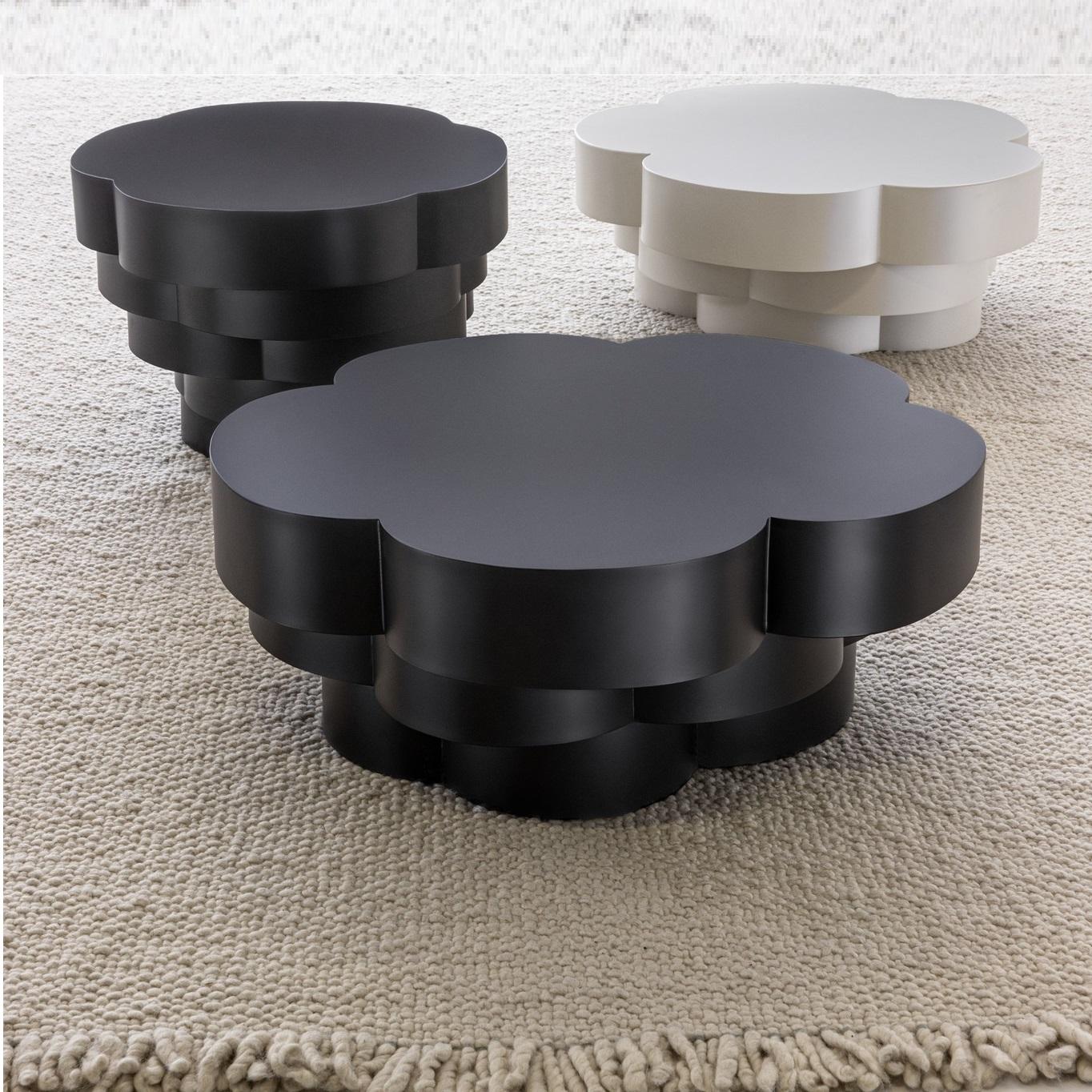 Modern Contemporary Set of 2 Coffee Table Crafted from Hand-Bent Strips of Sheet Steel For Sale