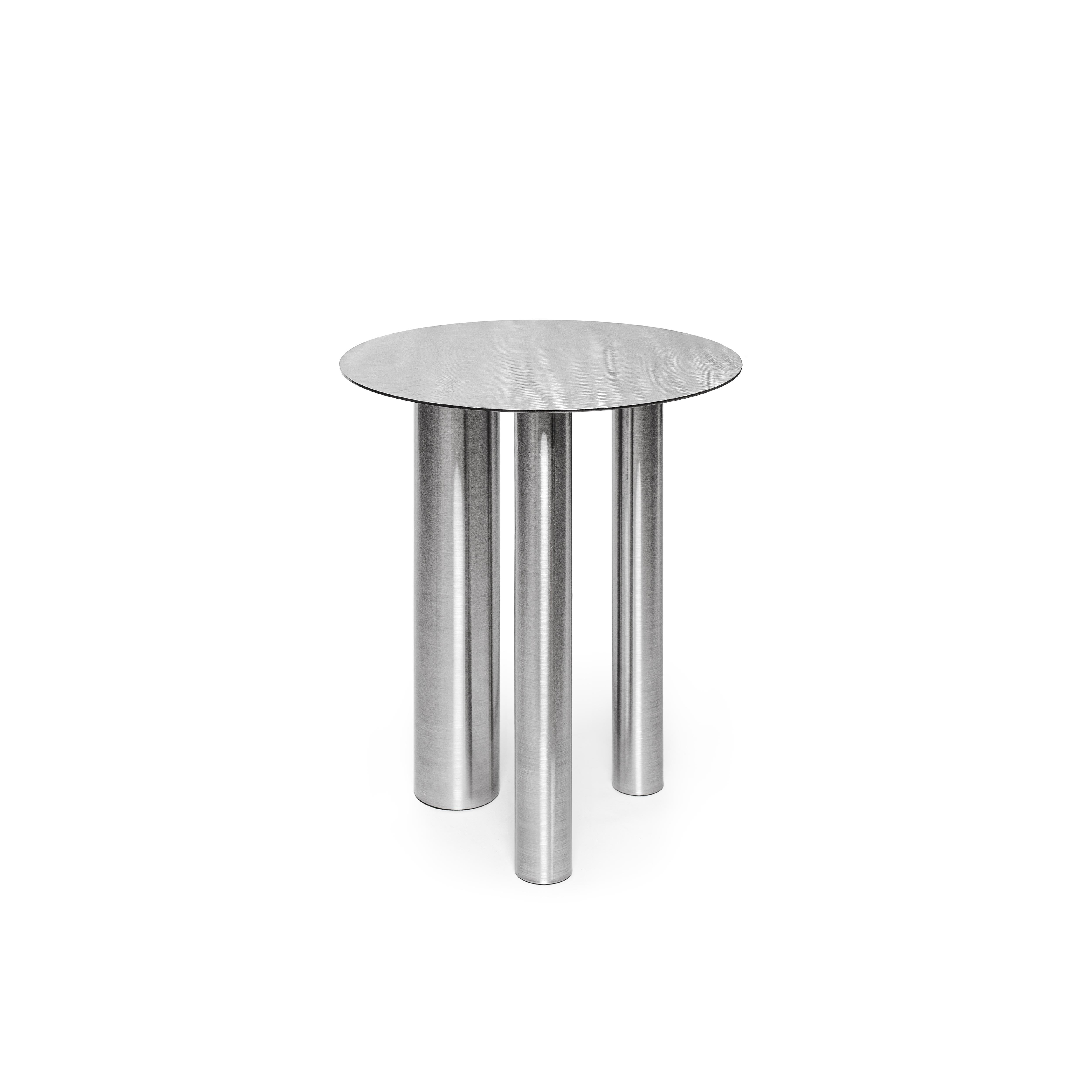 Contemporary Set of 2 Coffee Tables 'Brandt Cs1' by Noom, Stainless Steel For Sale 7
