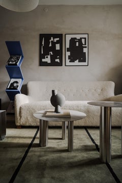 Contemporary Satz von 2 Couchtischen 'Brandt Cs1' von NOOM, Edelstahl