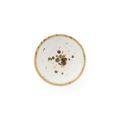 Contemporary Set of 2 Fruit Bowls Gold Hand Painted Porcelain Tableware