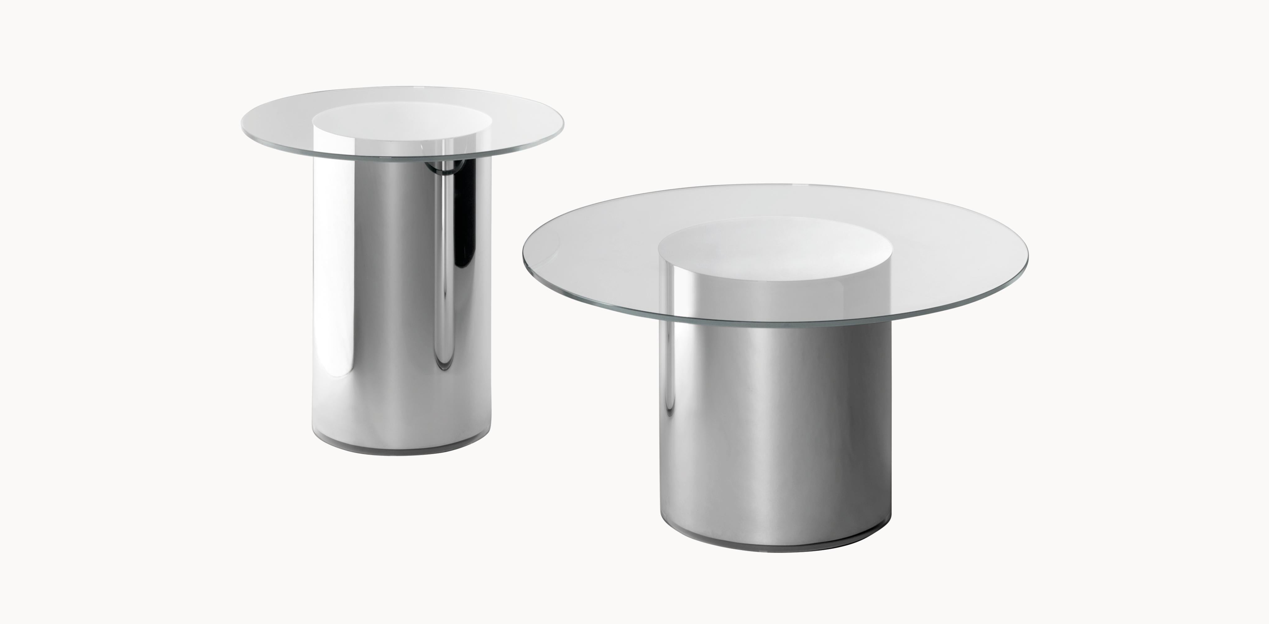Organic Modern Contemporary Set of 2 Side Tables '2001' by Ramon Ubeda and Otto Canalda For Sale