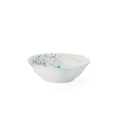 Contemporary Set of 4 Cereal Snack Bowls Gold Hand Painted Porcelain Tableware