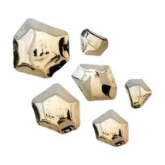 Zeitgenössischer 6er-Set „Kamyki“-Spiegel von Zieta, Gold