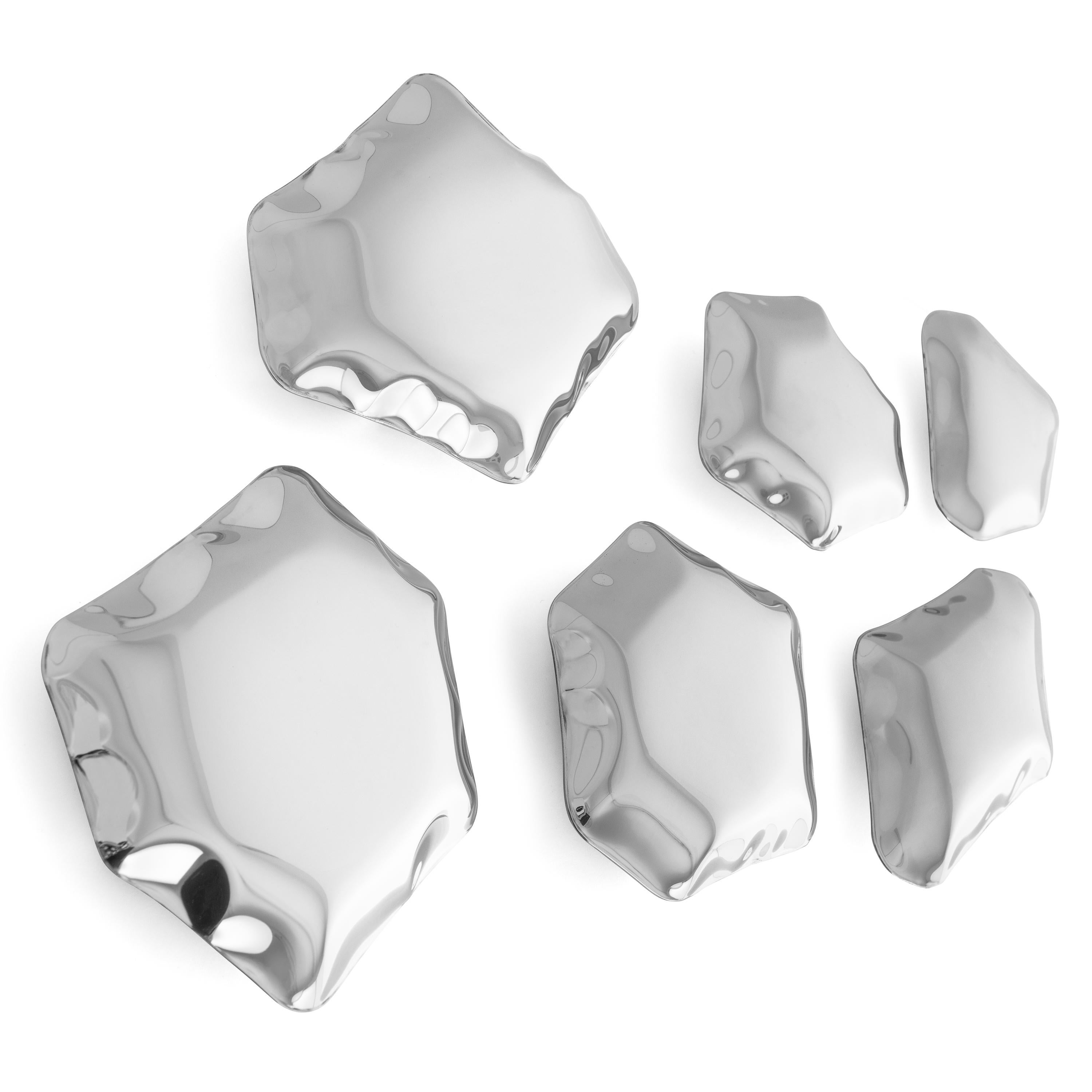 Organico moderno Set contemporaneo di 6 specchi 