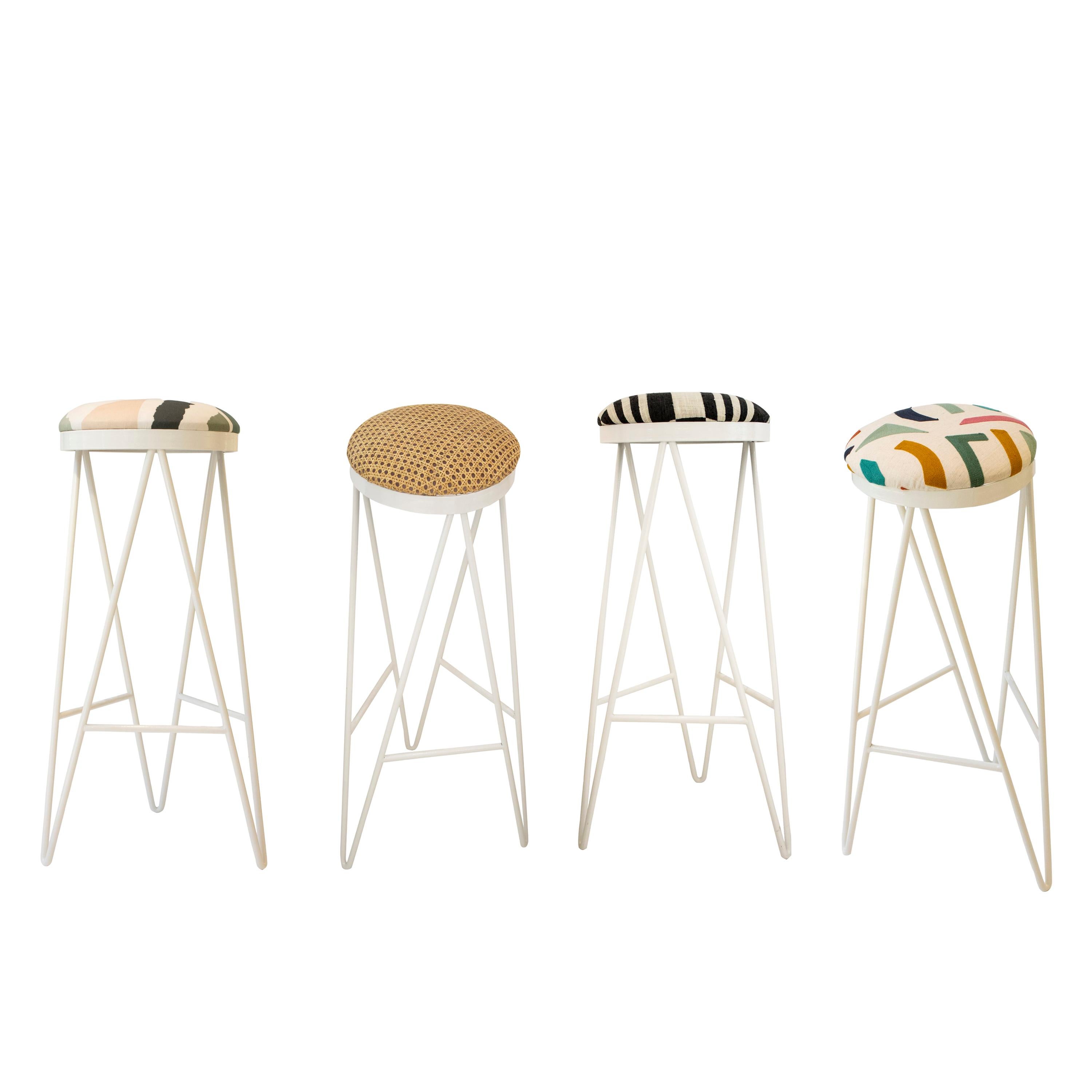 Contemporary Set of 8 Steel Stool Designed by IKB191 Studio , Spain, 2022 For Sale 9