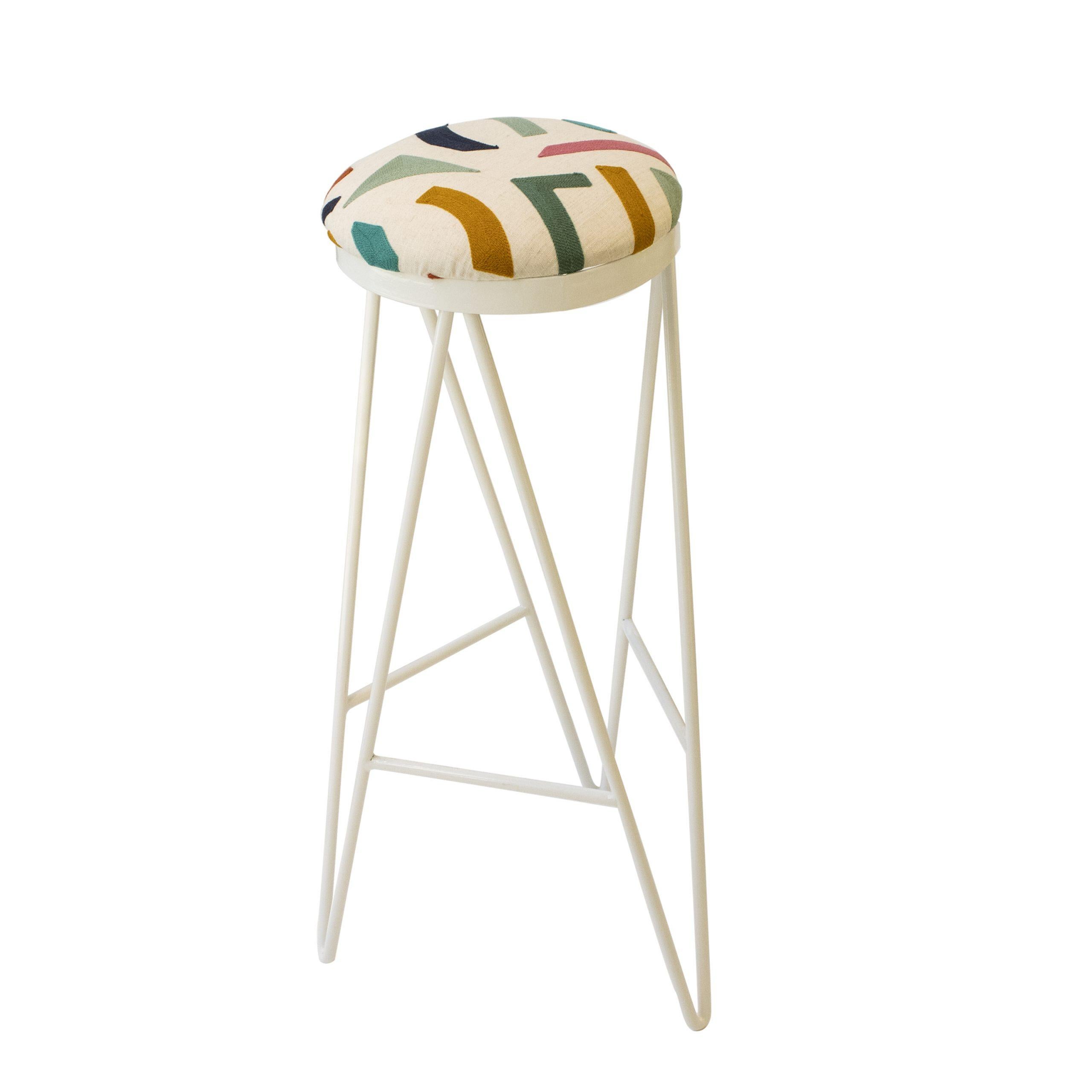 Contemporary Set of 8 Steel Stool Designed by IKB191 Studio , Spain, 2022 In New Condition For Sale In Madrid, ES