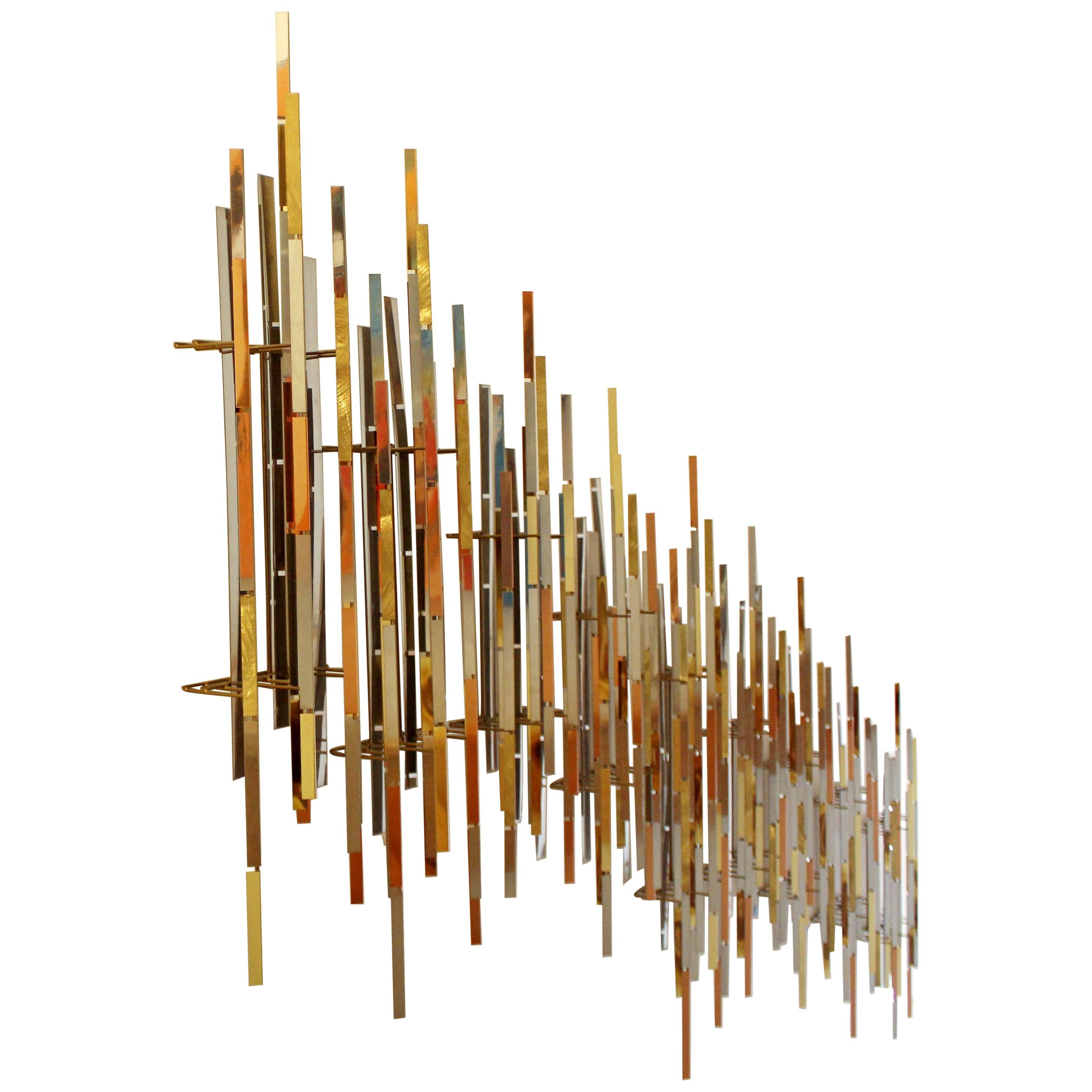 Contemporary Set of 9 Mixed Metal Brutalist Wall Sculptures by R.H. Berger 1980s at 1stDibs