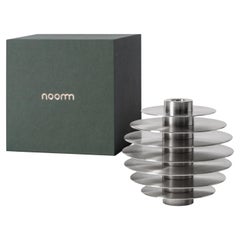 Contemporary Set of Candleholders 'ORB' CS2 by Noom, Stainless Steel