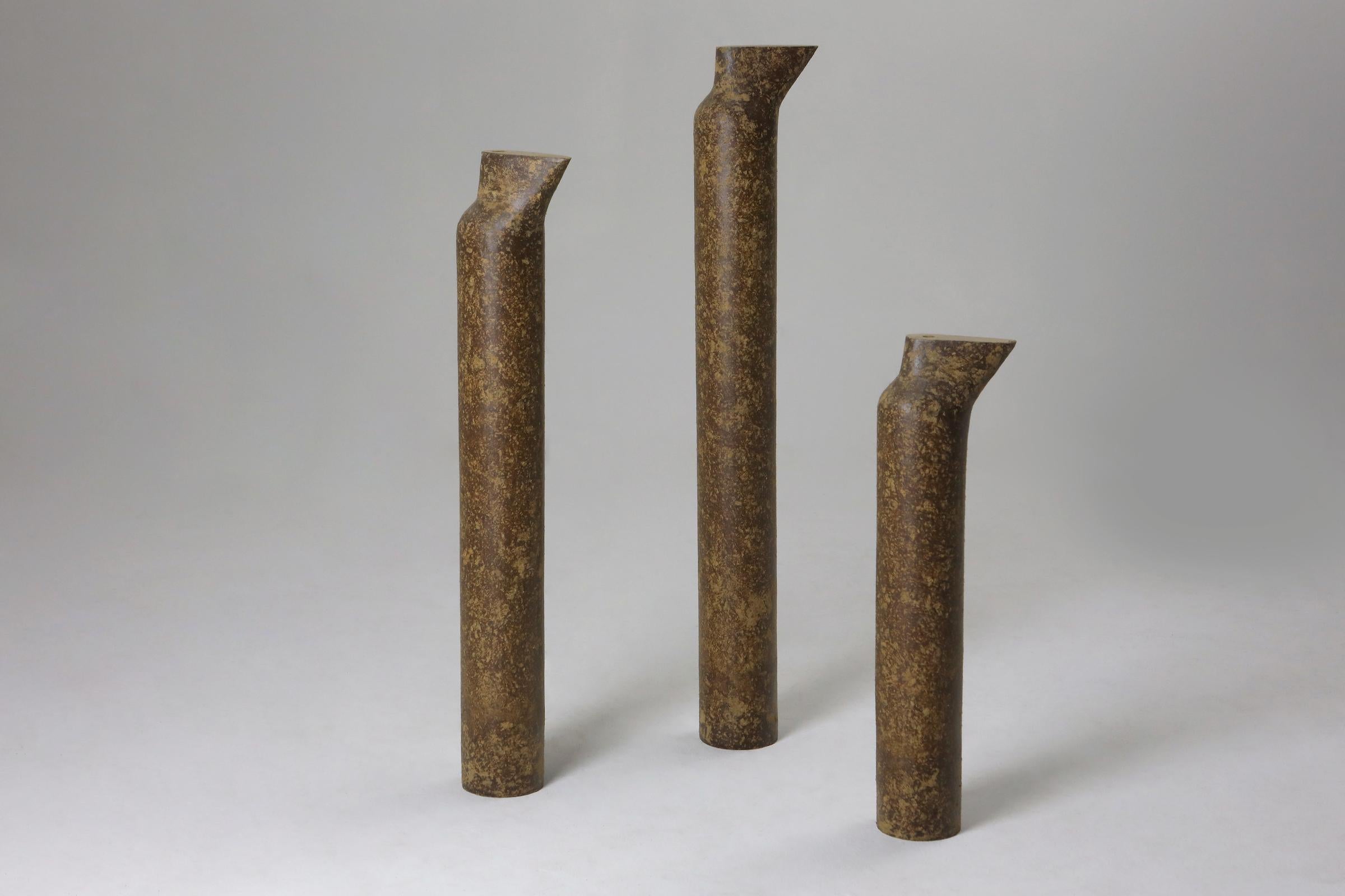 Contemporary Set of Three Tall Ânfora Vases by Domingos Tótora, Brazil, 2009 In New Condition In Deerfield Beach, FL