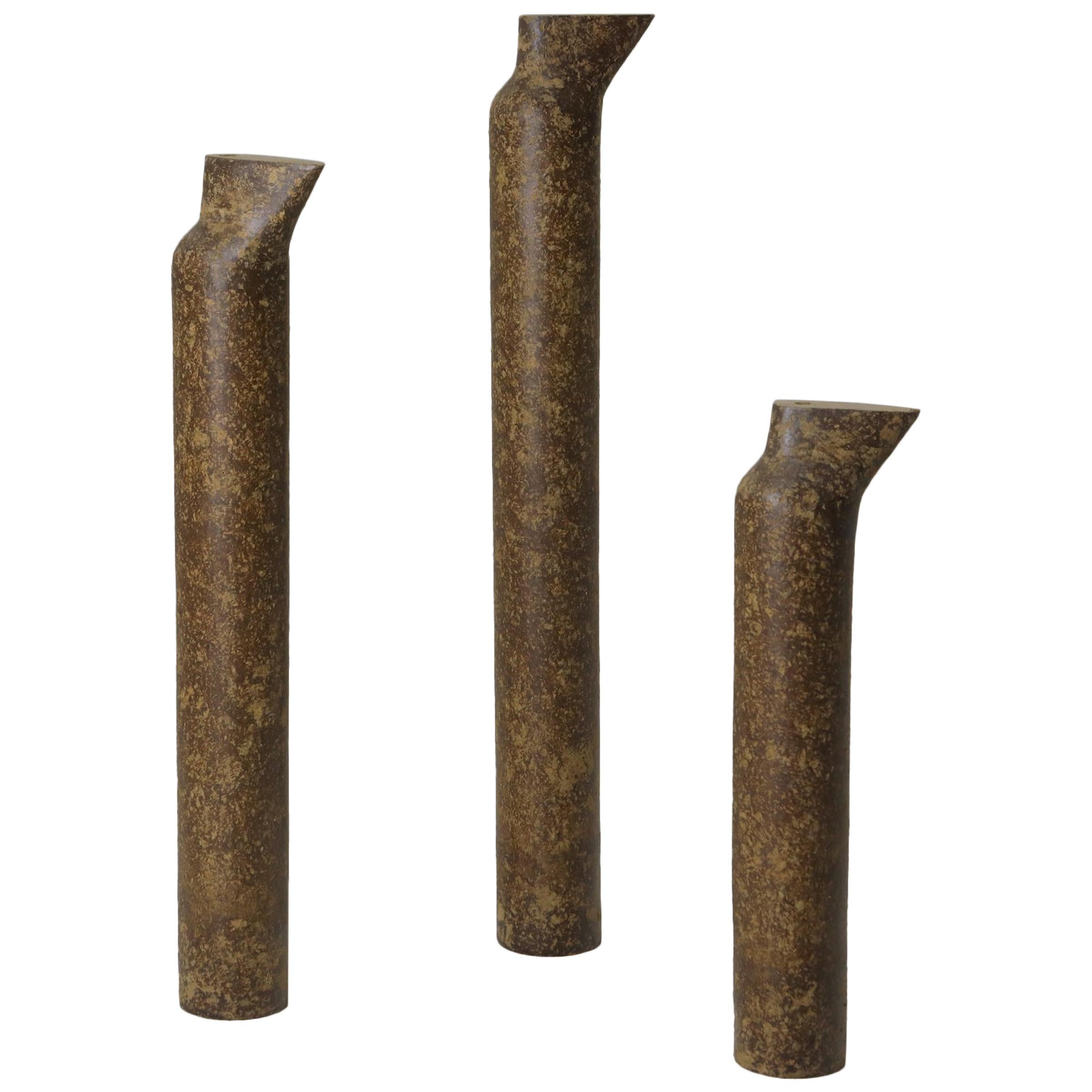 Contemporary Set of Three Tall Ânfora Vases by Domingos Tótora, Brazil, 2009