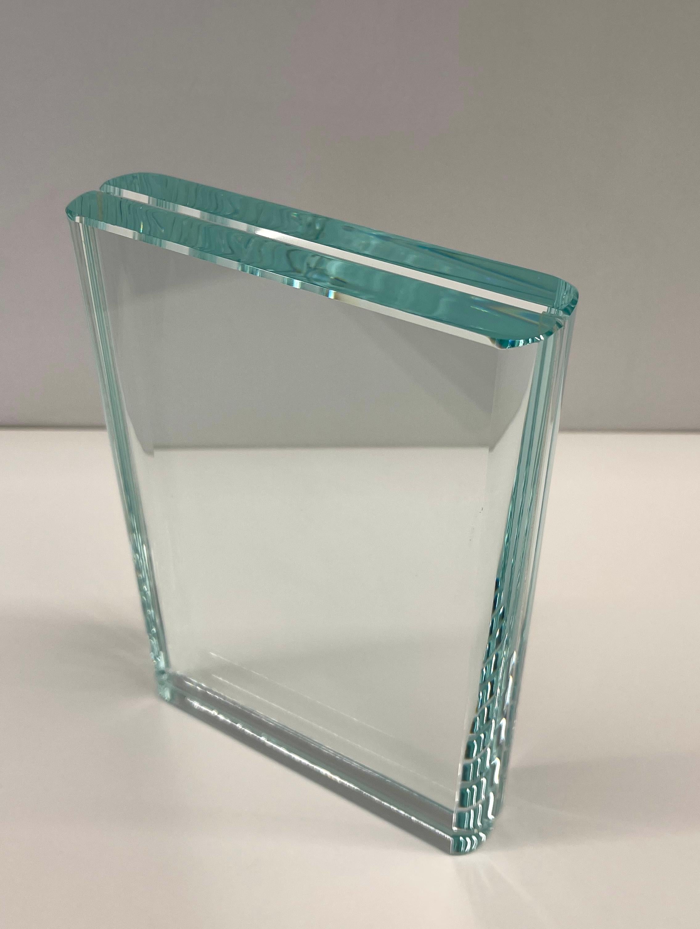 Contemporary Set of Two Handmade Transparent Crystal Photo Frames by GhiróStudio In New Condition For Sale In Pieve Emanuele, Milano