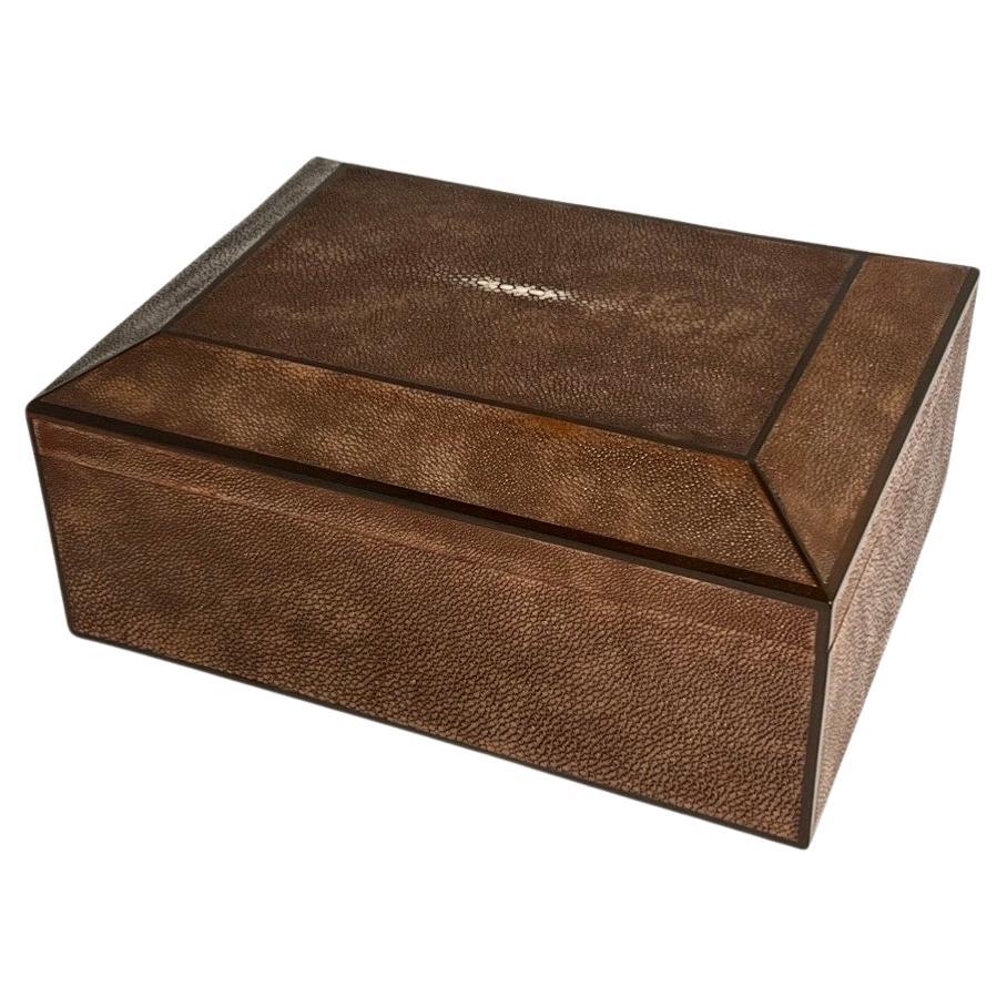 Contemporary Shagreen Humidifier Box