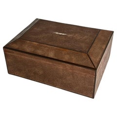 Caja humidificadora contemporánea de piel de zapa