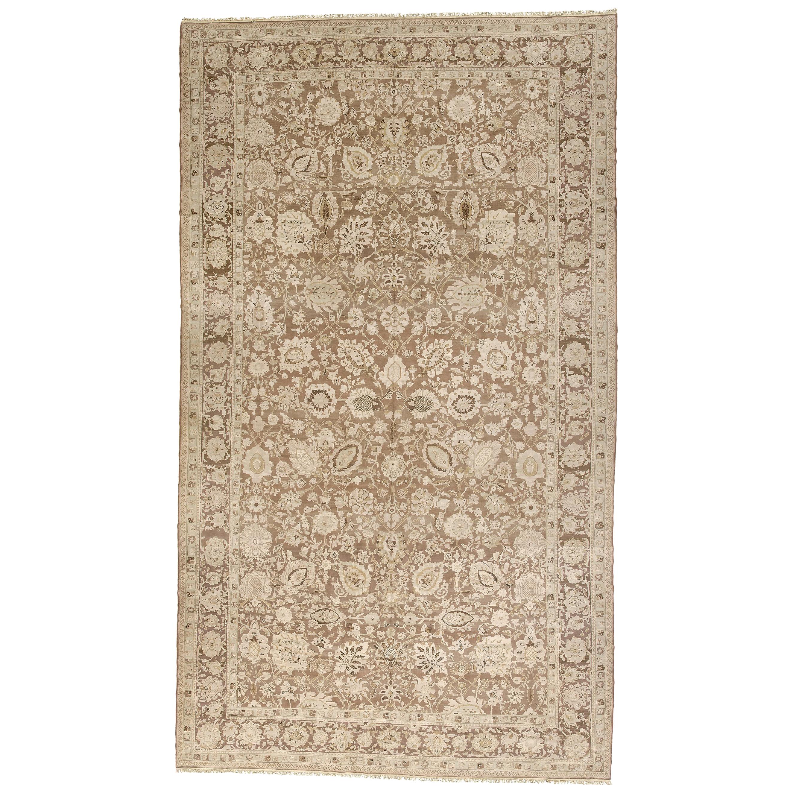 Contemporary 'Shah Abus' Handwoven Carpet