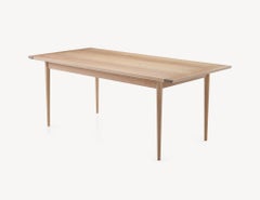 Contemporary Black Dining Table in Solid Oak by Coolican & Company  (36" x 76")