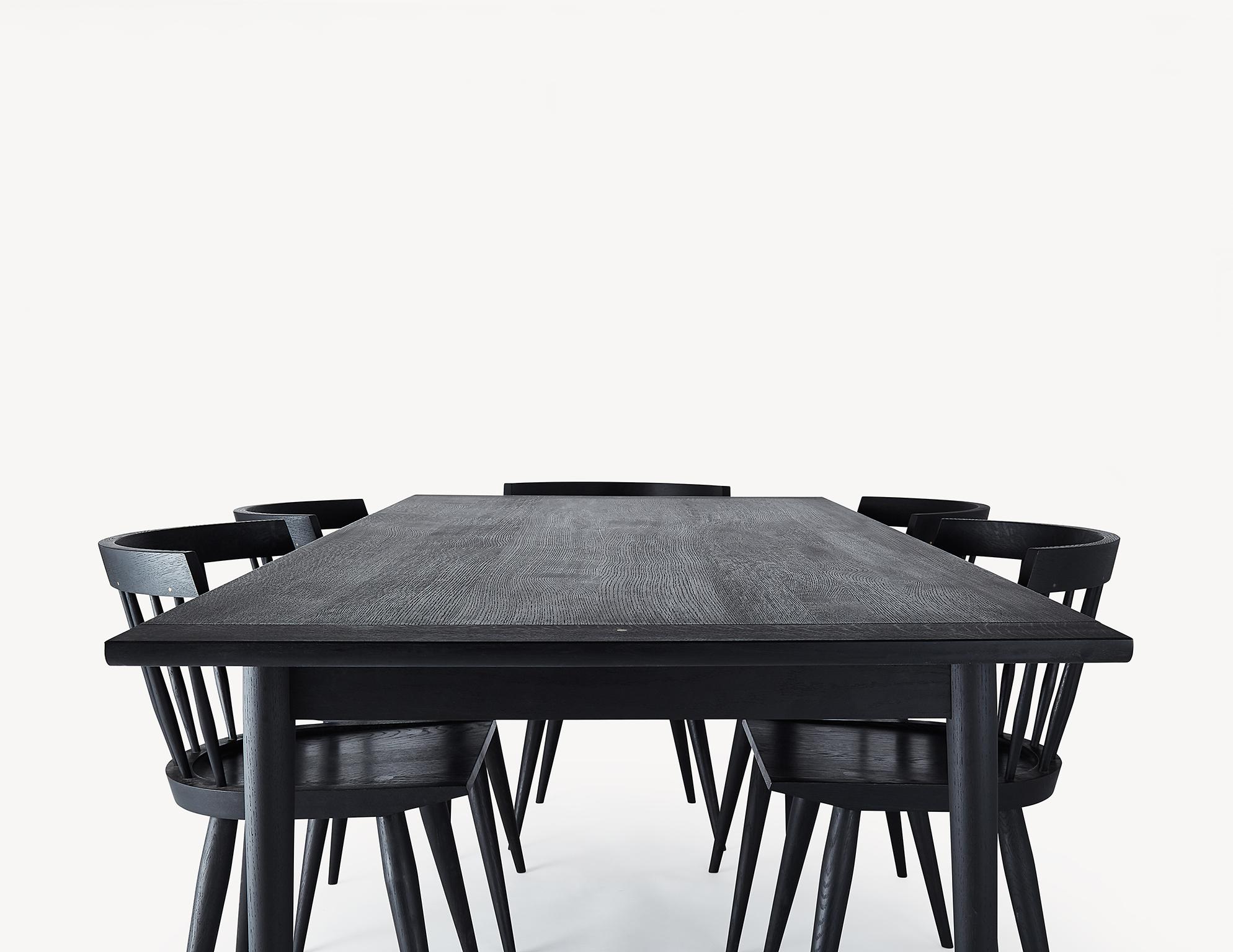 Contemporary Black Dining Table in Solid Oak by Coolican & Company  (36