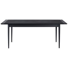 Contemporary Black Dining Table in Solid Oak by Coolican & Company (36" x 96")