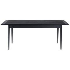 Contemporary Black Dining Table in Solid Oak by Coolican & Company  (36" x 76")