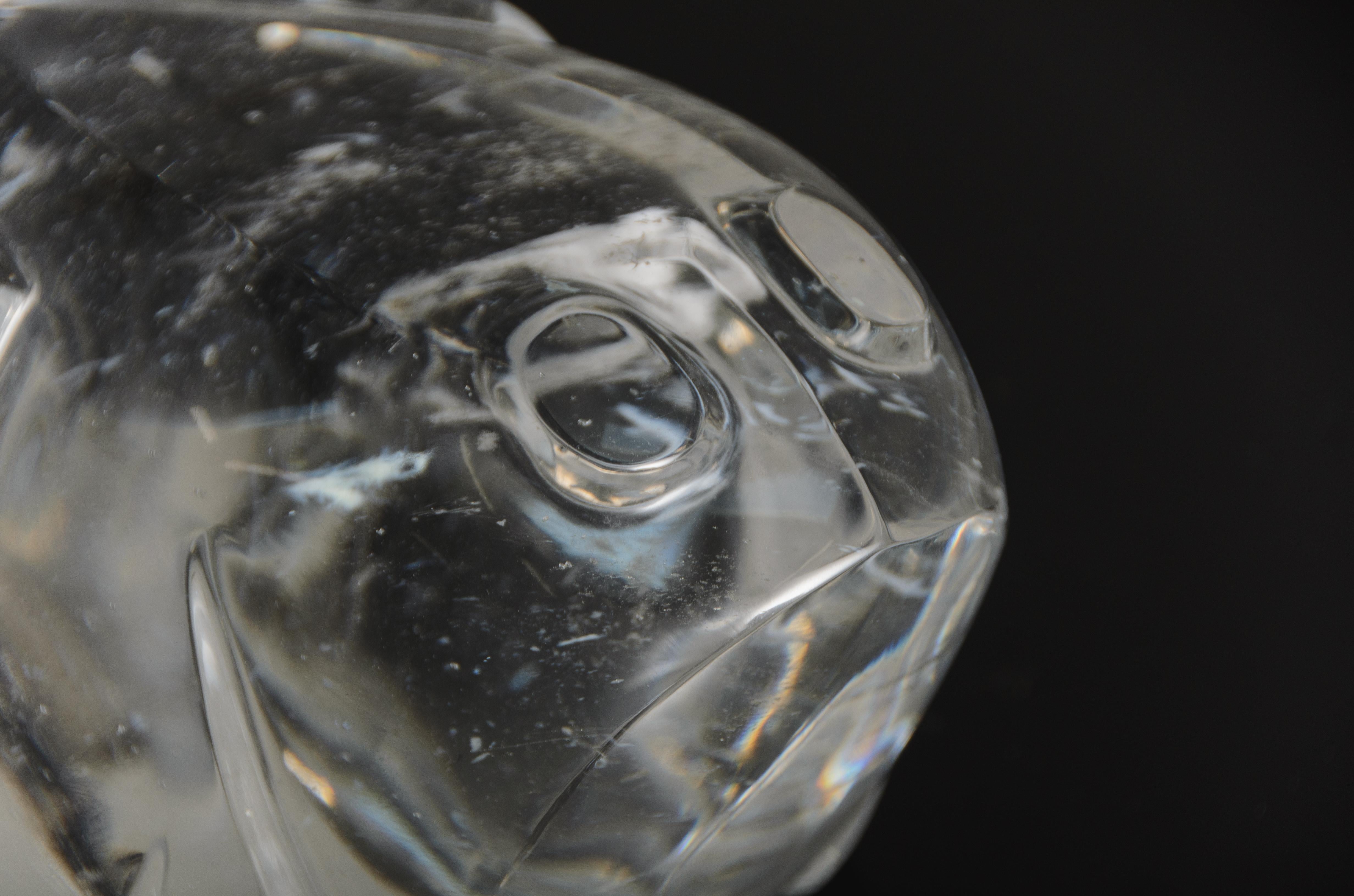Escultura de rana tallada en cristal de diseño contemporáneo Shang de Robert Kuo en Nuevo estado para la venta en Los Angeles, CA