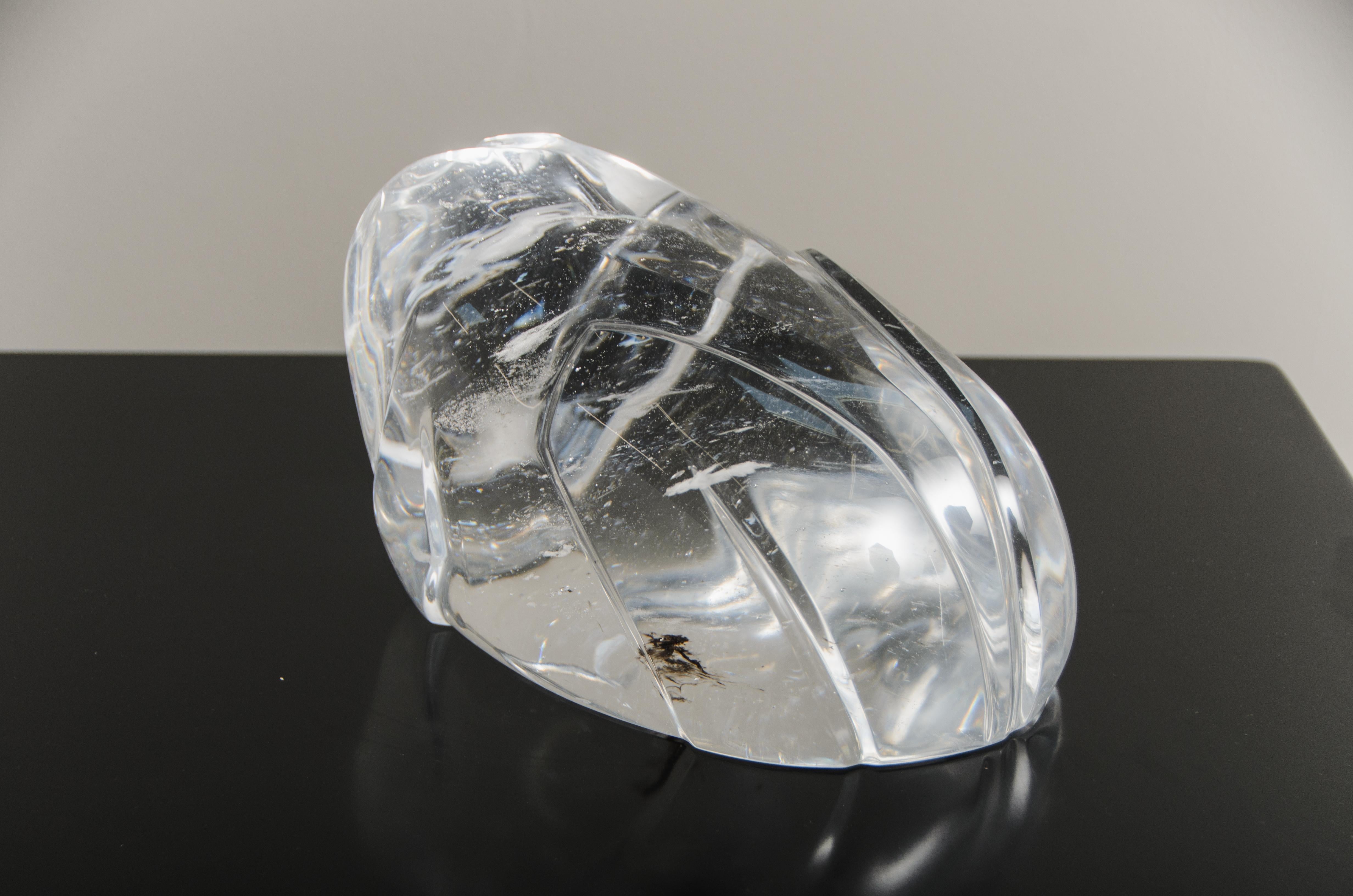 Escultura de rana tallada en cristal de diseño contemporáneo Shang de Robert Kuo Siglo XXI y contemporáneo en venta