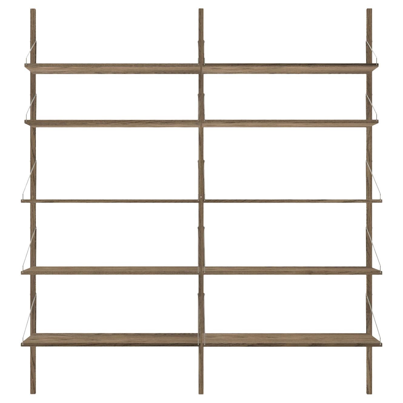 Frama Contemporary Scandinavian Design Wooden Wall Shelf Library Dark