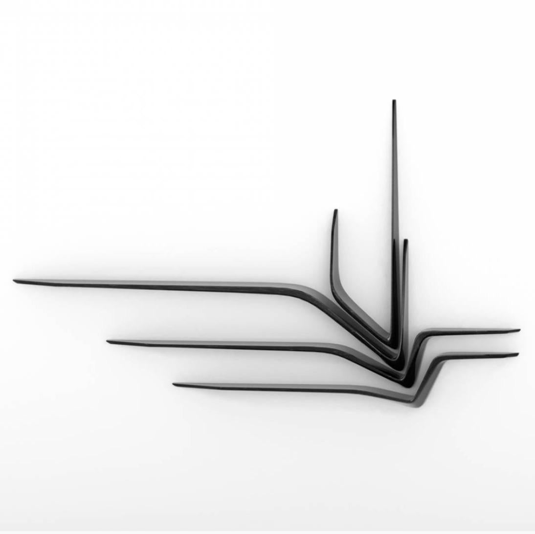 Italian Contemporary Shelving System Designed by Zaha Hadid in Black Granite For Sale