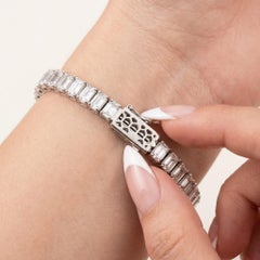 Zeitgenössisches Shine 18K Gelbgold Diamant-Tennisarmband