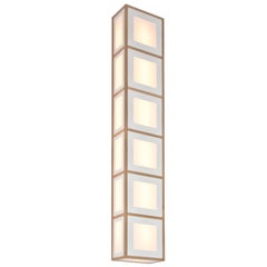 Contemporary Shoji Wall Light with Oak Framing and Japanese Paper Sconce