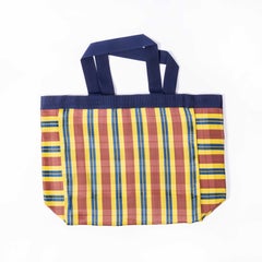 Contemporary Shopper Tote Bag - Bright Striped
