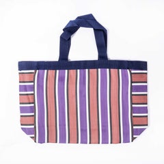 Contemporary Shopper Tote Bag - Multi Striped