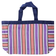 Contemporary Shopper Tote Bag - Multi Striped