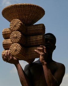Contemporary Side Table 01, Sustainable Natural Yaré Fiber, by Fango