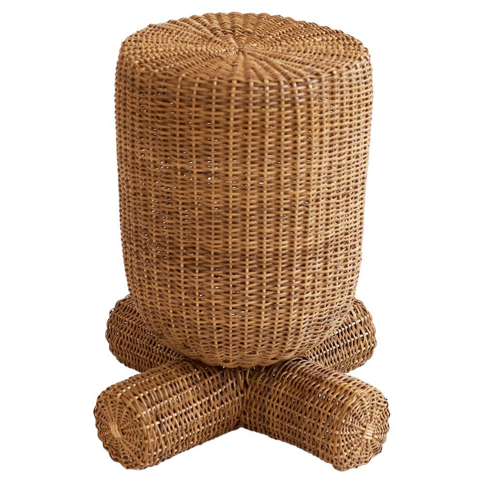 Table d'appoint contemporaine 02, fibre Yaré naturelle et durable, par Fango