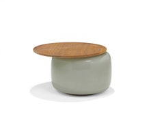 Contemporary Side Table 'Balanced L' by LINTELOO, Fume Glass & Smoked
