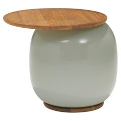 Contemporary Side Table 'Balanced L' by LINTELOO, Fume Glass & Smoked